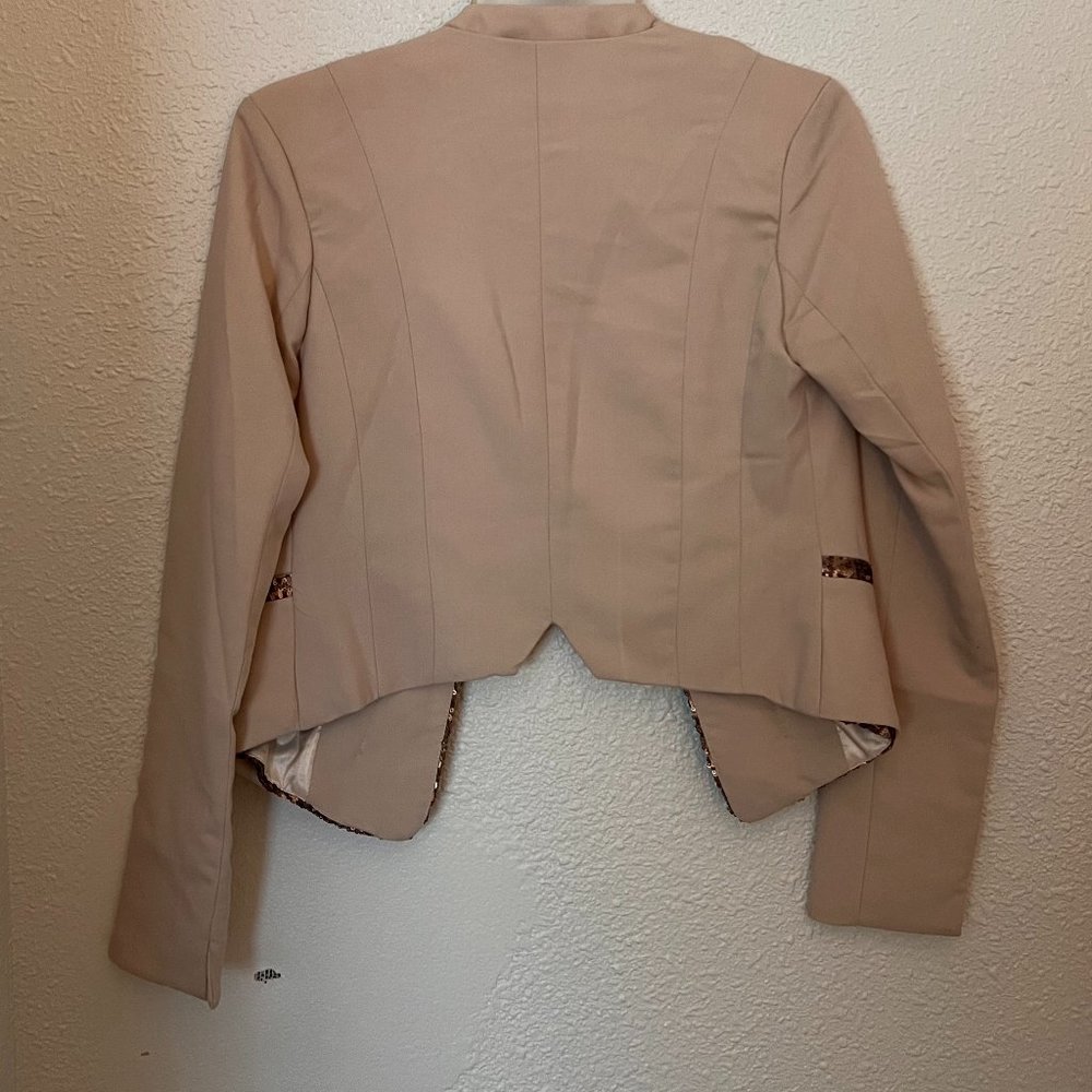 Dmbm Pink And Sequence Open Front Blazer - image 2